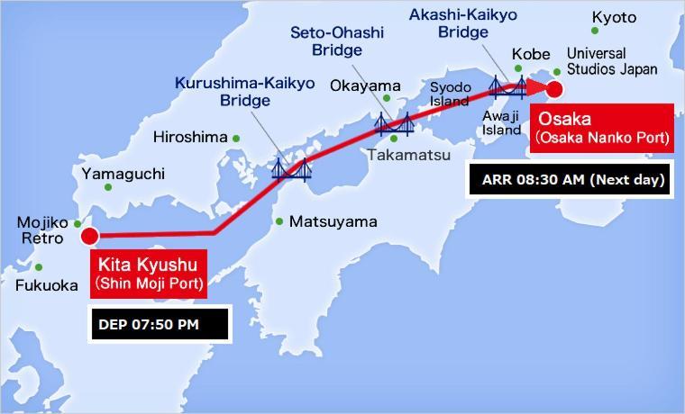 Meimon Taiyo Ferry 2Nd Sailing From Kitakyushu To Osaka Hotel Luaran gambar